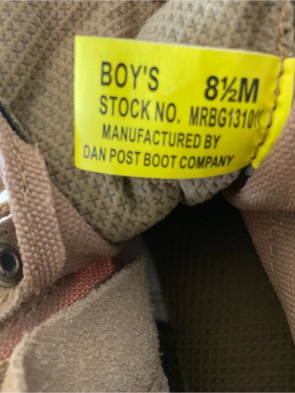 McRae Macs Kids Sz 8.5 Tan Suede Boys Combat Boots NEW